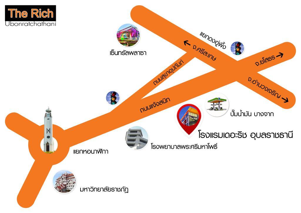 The Rich Hotel Ubonratchathani Ubon Ratchathani Eksteriør billede
